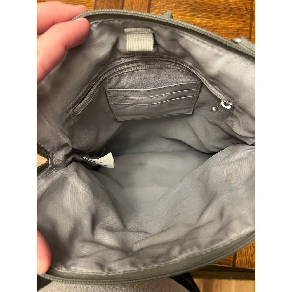 Baggallini Modern Pocket Crossbody Sterling Silver Gray Suede Bag - Picture 9 of 11